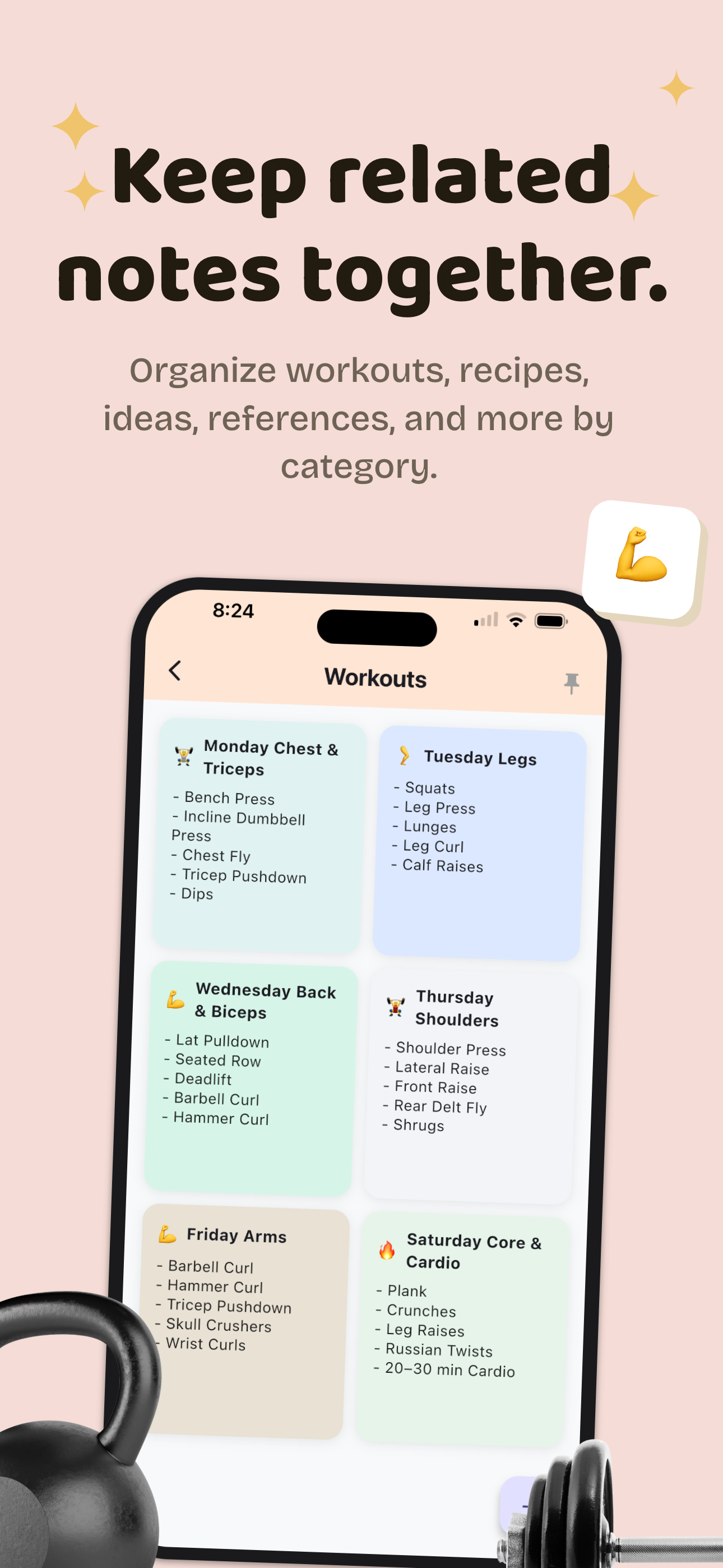 Relisto Grouped Notes Screenshot